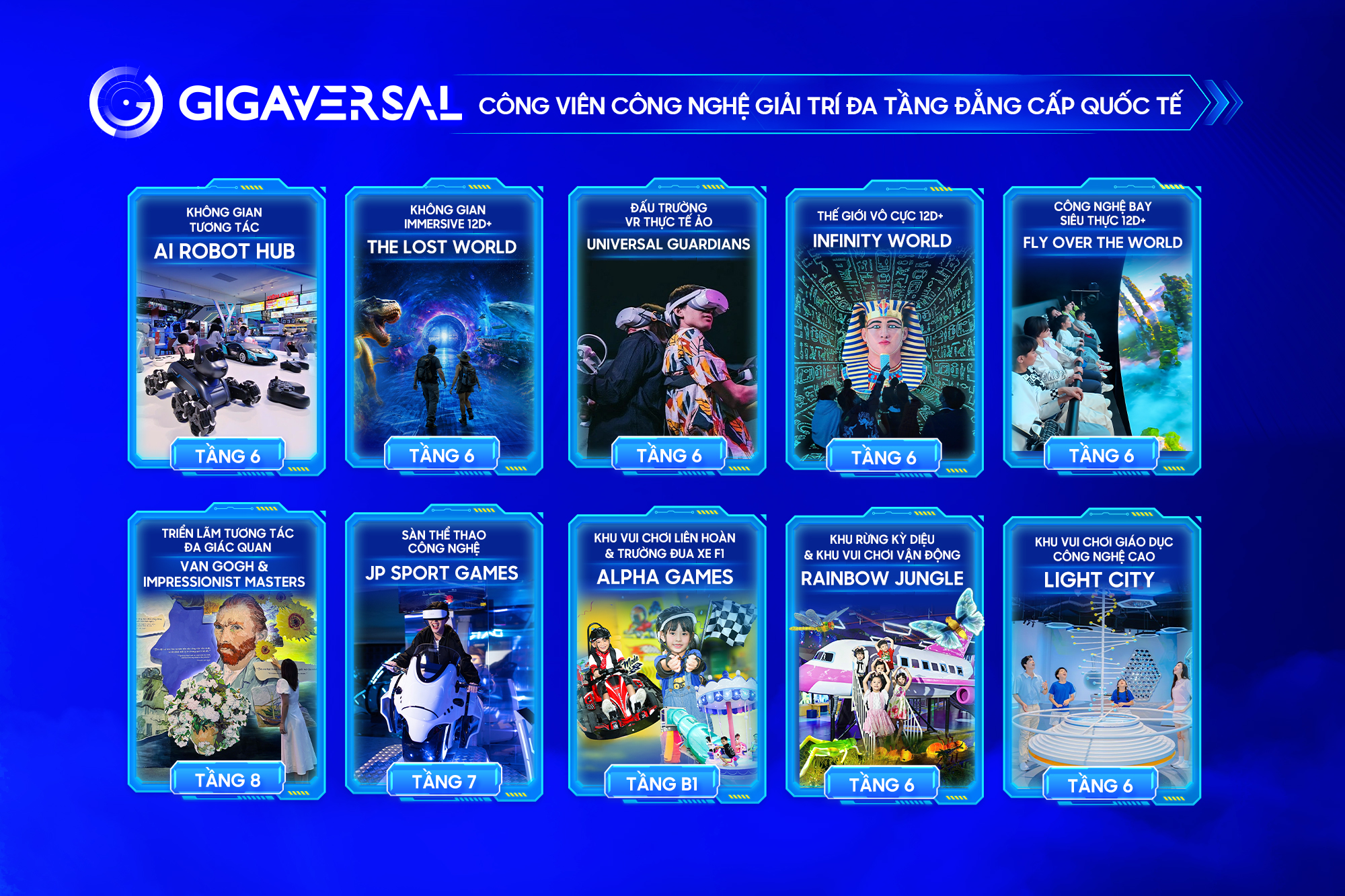 Gigaversal - C&ocirc;ng vi&ecirc;n c&ocirc;ng nghệ giải tr&iacute; đa tầng đẳng cấp quốc tế tại Gigamall